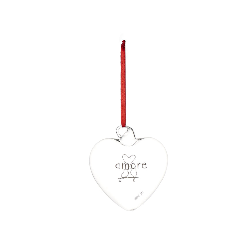 Simple Day Pallina a Cuore in Vetro Borosilicato 11 cm - Amore