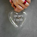 Simple Day Pallina a Cuore in Vetro Borosilicato 11 cm - Ogni giorno è speciale