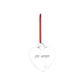 SIMPLE DAY - Pallina Cuore in Vetro Borosilicato – Decoro "Per sempre" 11 cm