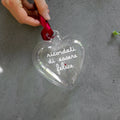 Simple Day Pallina a Cuore in Vetro Borosilicato 11 cm - Ricordati di essere felice