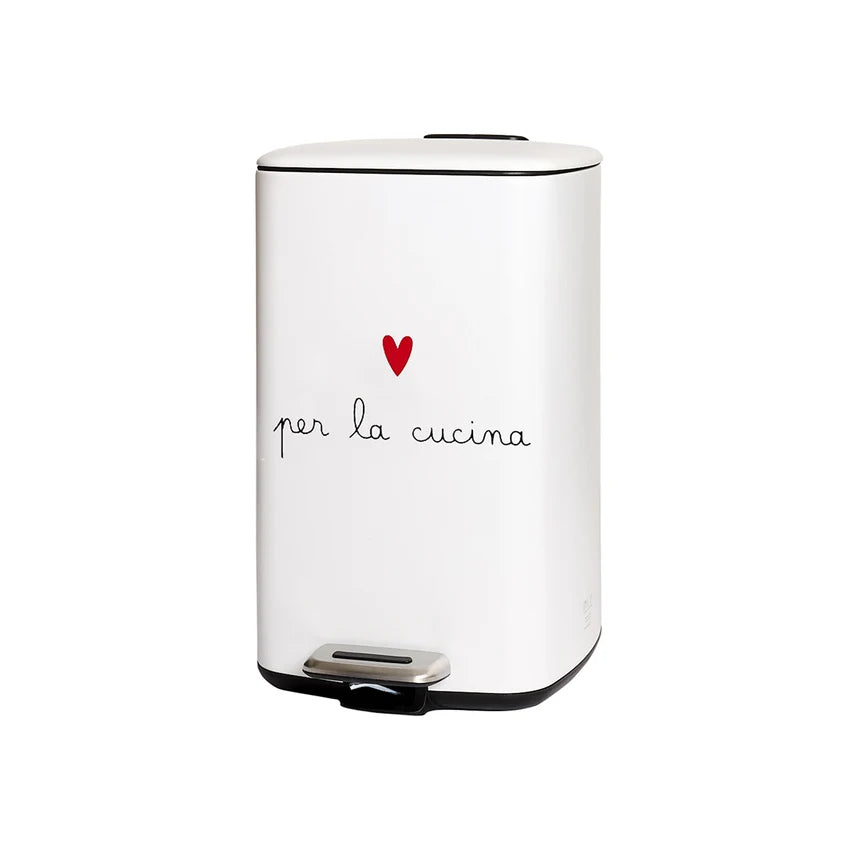 SIMPLE DAY Pattumiera da Cucina 20 L – Per la cucina, Bianca, 37x27x45 cm