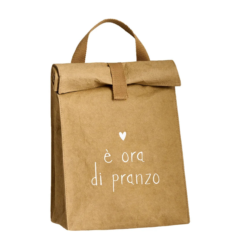 Simple Day Porta-pranzo in fibra di cellulosa Avana E' ora di pranzo 22 × 15 × 36 cm