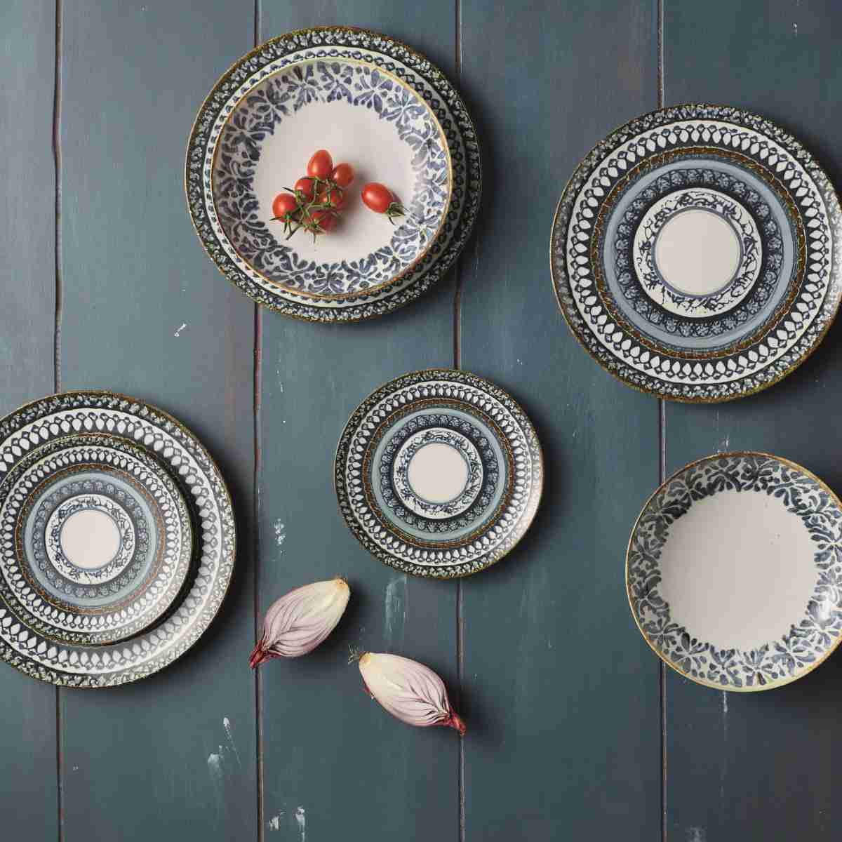 ARTHUR KRUPP Set 12 PIATTI Mediterraneum Stoneware