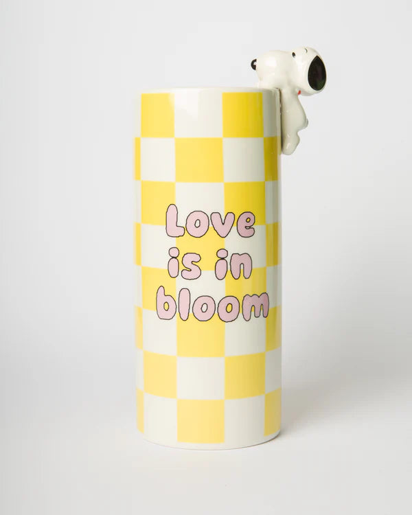 BLOGO VASO SNOOPY LOVE IS IN BLOOM YELLOW