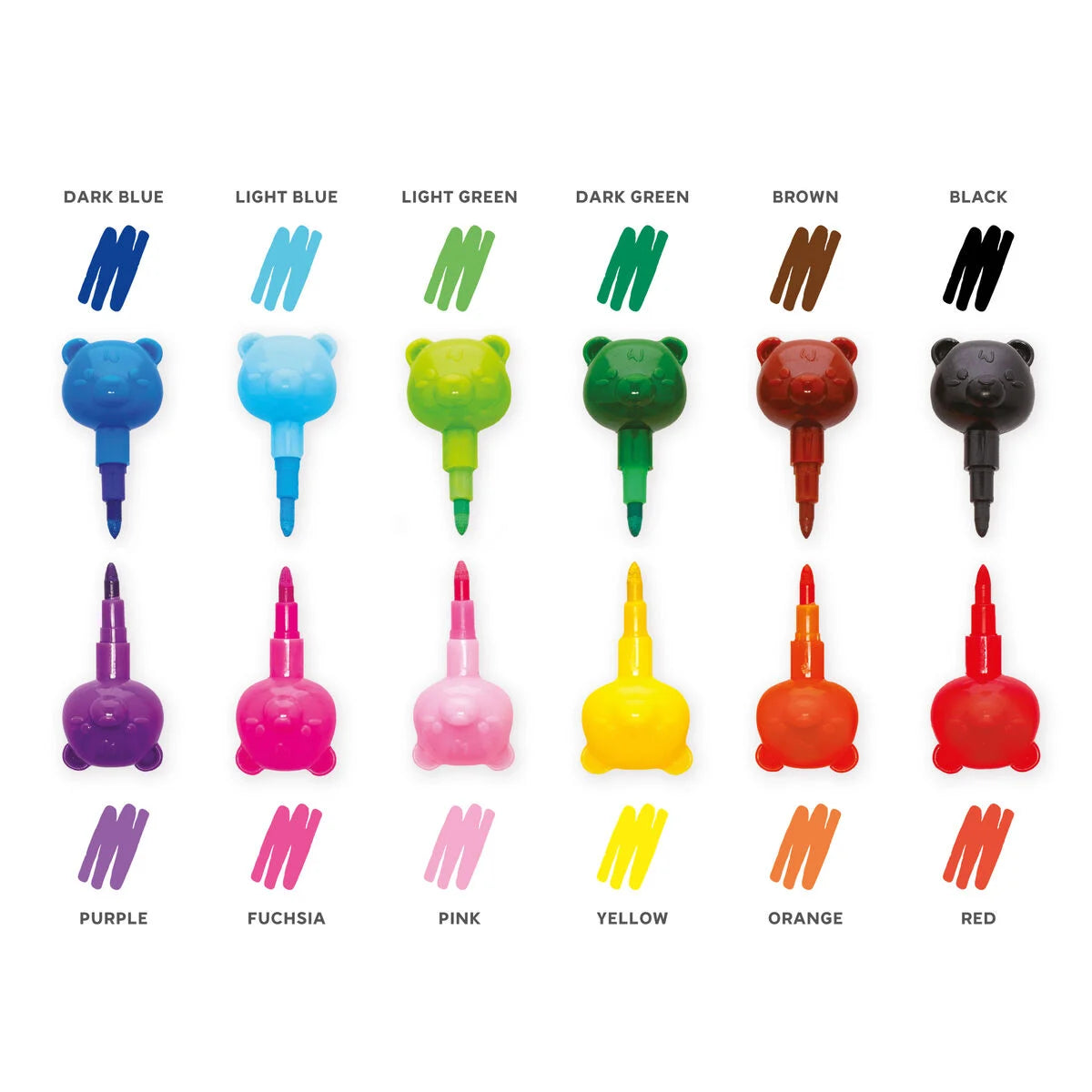 LEGAMI - 12 Pastelli Impilabili Dream in Colour Teddy Bear – Legami