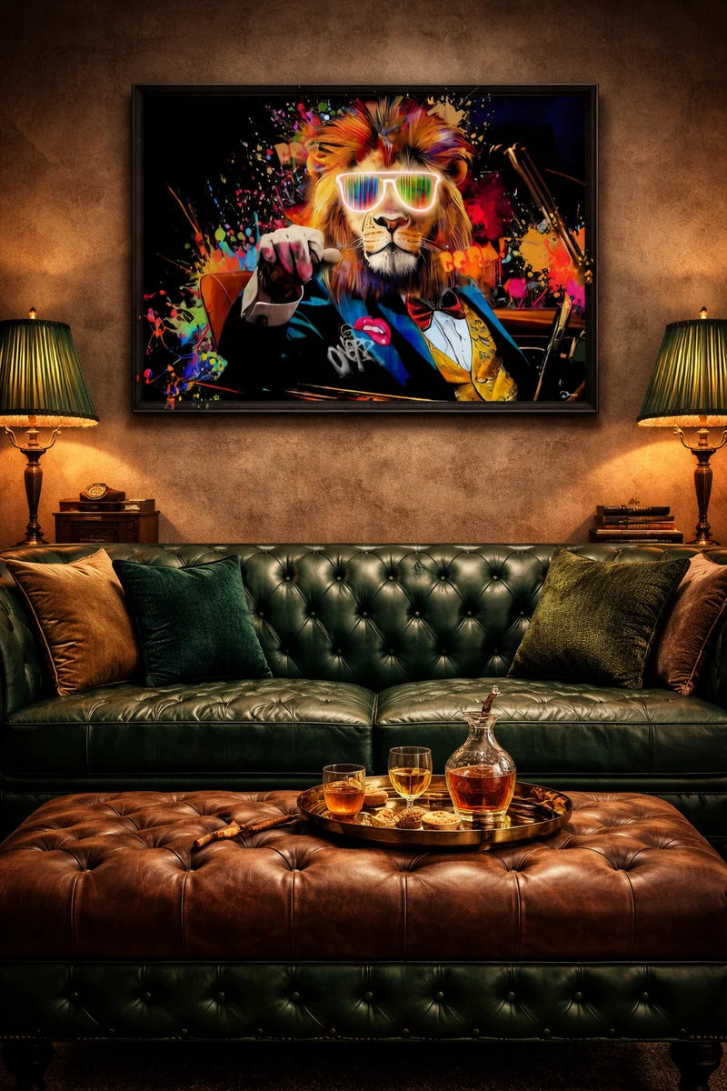 Palais Royal Quadro LED Leone 60x90 cm