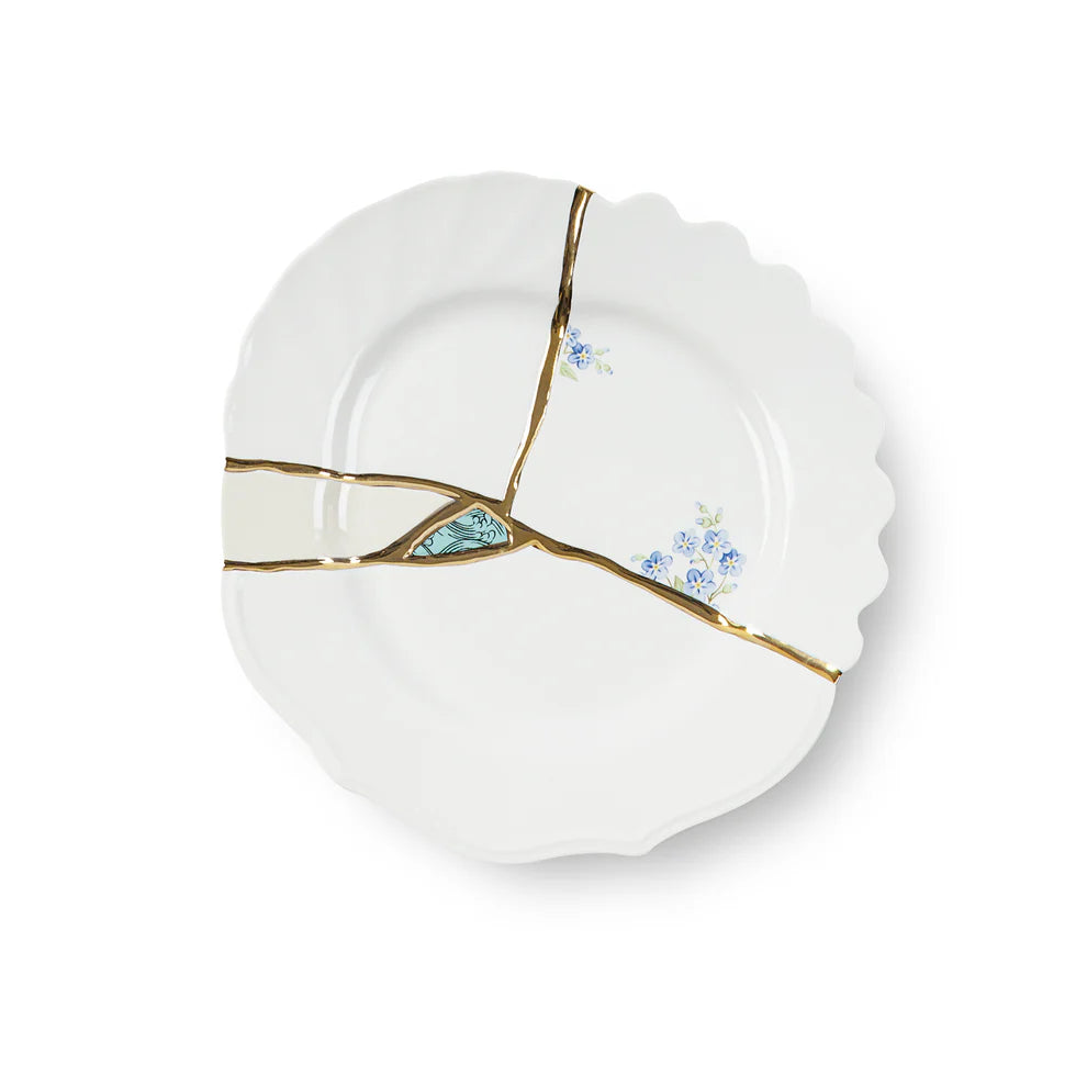 SELETTI PIATTO DESSERT IN PORCELLANA KINTSUGI 01