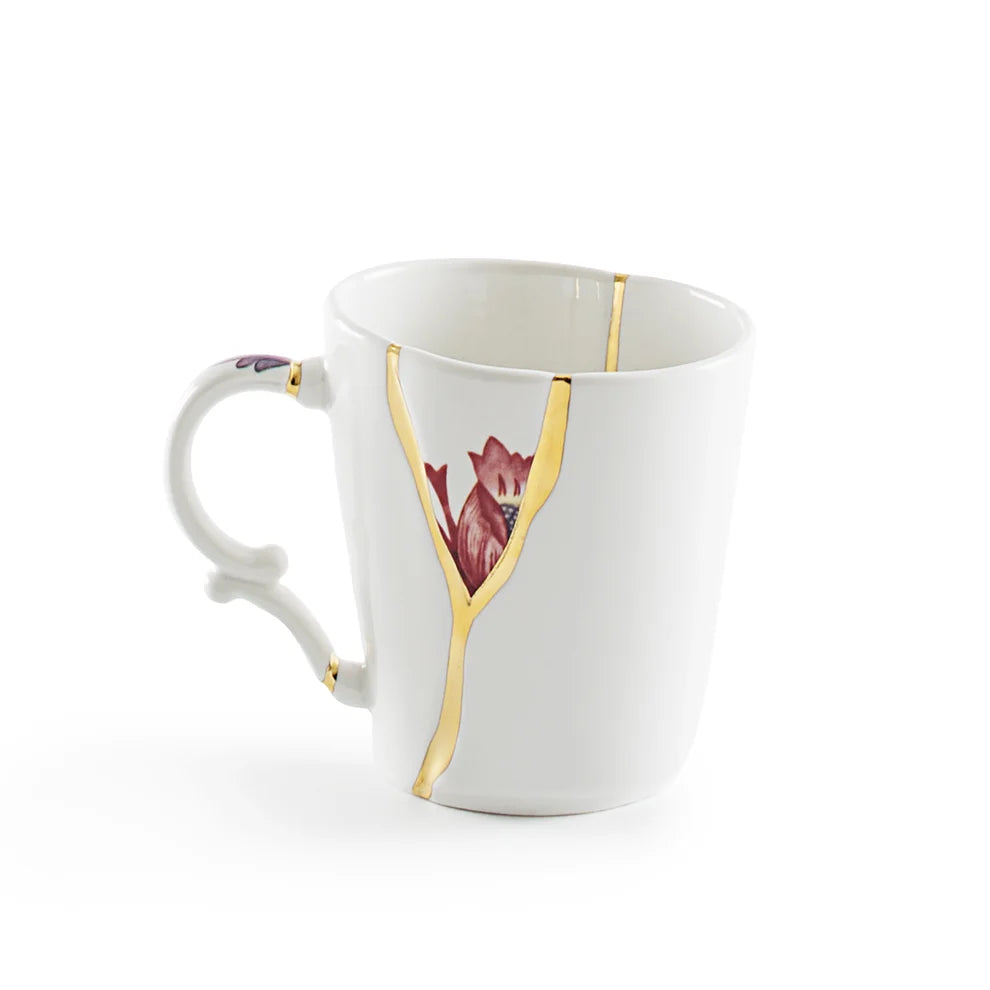 TAZZA MUG IN PORCELLANA Cm.8,5 h.9 "KINTSUGI-n'3"