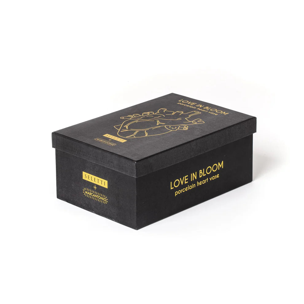 Seletti VASO IN PORCELLANA "LOVE IN BLOOM-GOLD"
