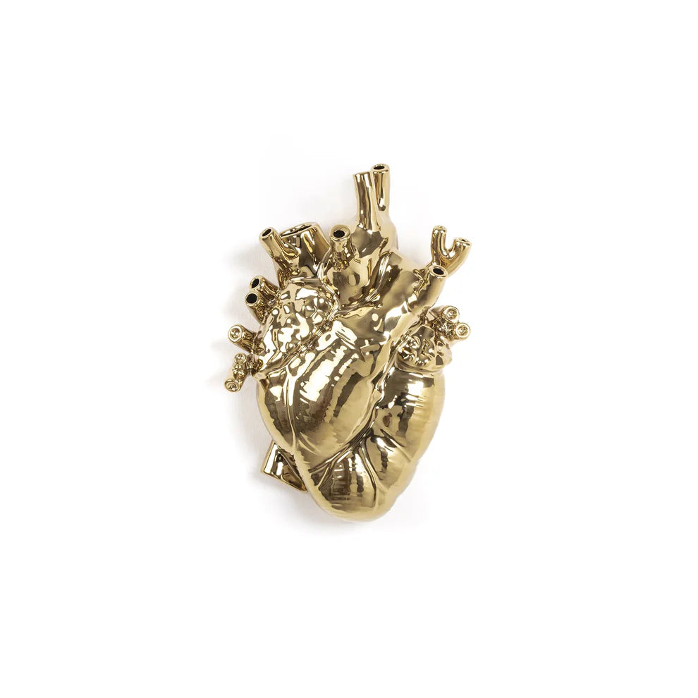 Seletti VASO IN PORCELLANA "LOVE IN BLOOM-GOLD"