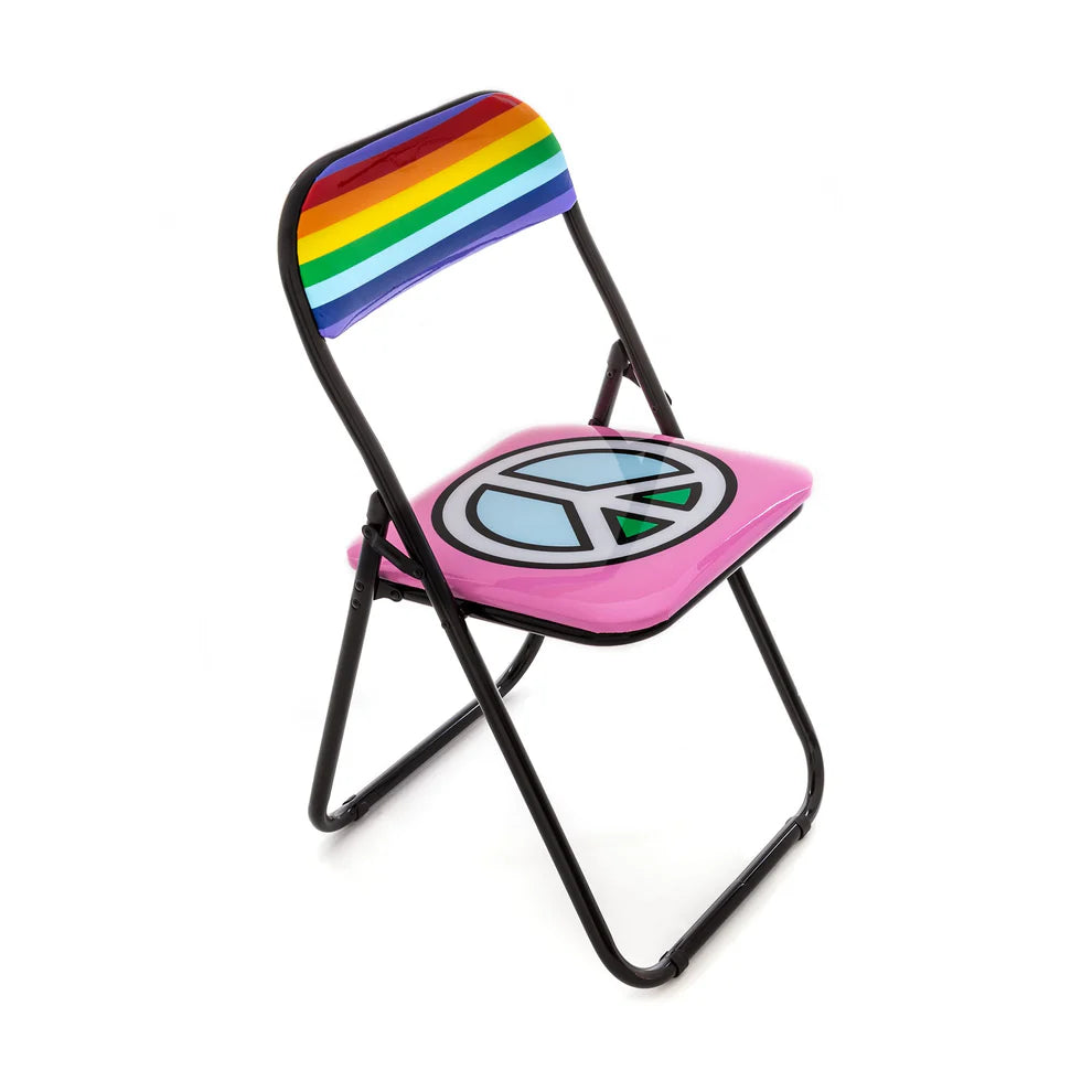 Seletti SEDIA METALLO PIEGHEVOLE "STUDIO JOB-BLOW" PEACE