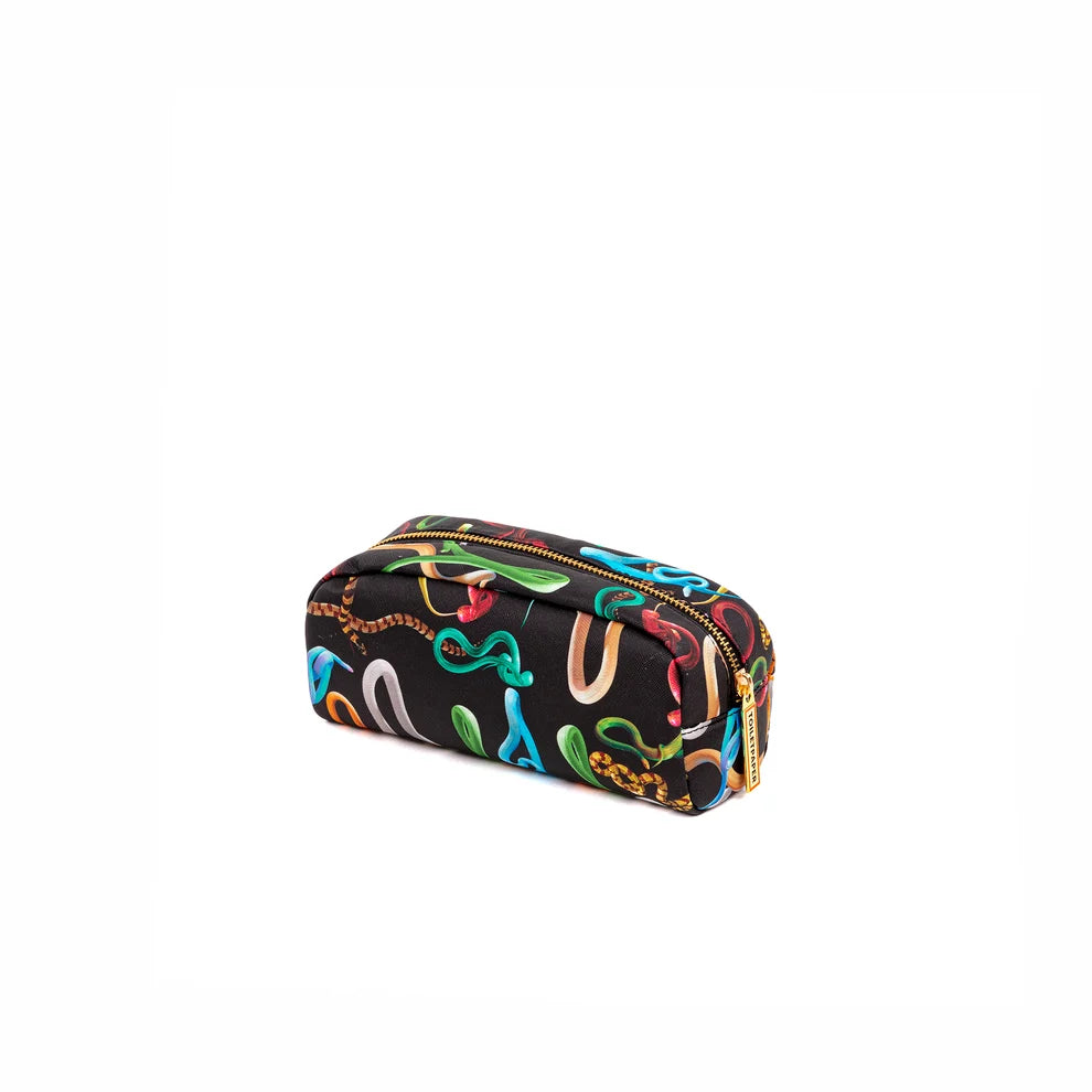 Seletti "Toiletpaper" Astuccio in PU Stampato Snakes - cm 20,5x7 h.9