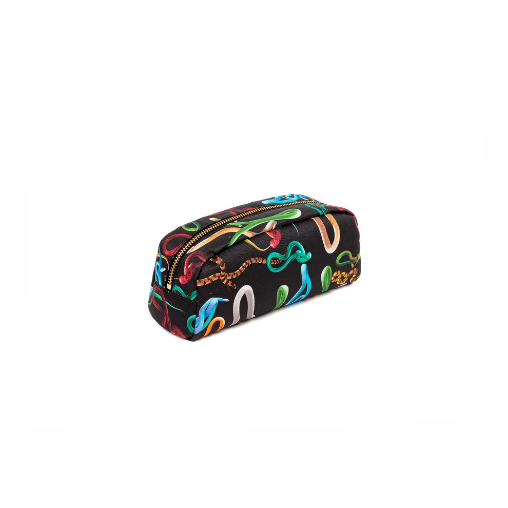 Seletti "Toiletpaper" Astuccio in PU Stampato Snakes - cm 20,5x7 h.9