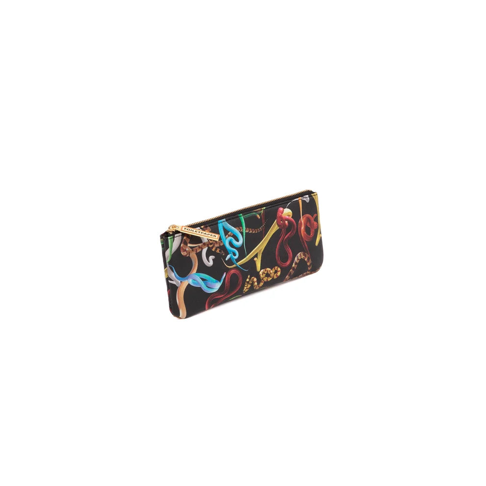 Seletti "Toiletpaper" Astuccio in PU Stampato Snakes - cm 21x9