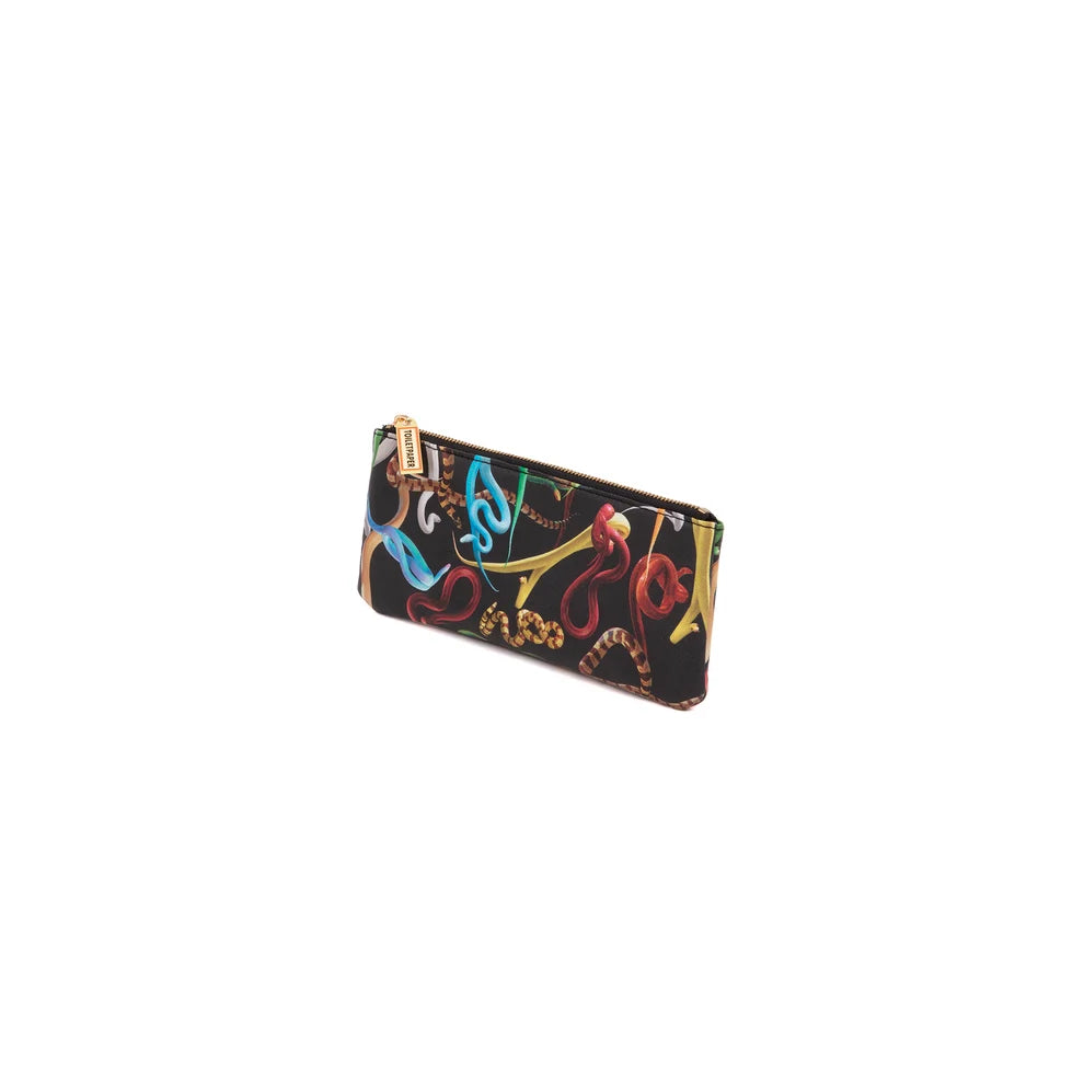 Seletti "Toiletpaper" Astuccio in PU Stampato Snakes - cm 21x9