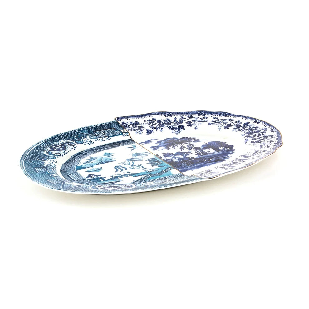 SELETTI - VASSOIO IN PORCELLANA "HYBRID-DIOMIRA" Cm.37x24,8
