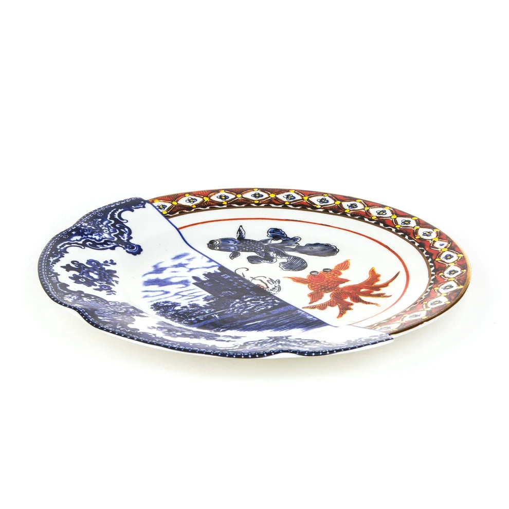 SELETTI PIATTO PIANO IN PORCELLANA ø Cm.27,5 h.2,3 "HYBRID-ISAURA"