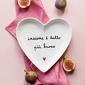 SIMPLE DAY SET 2 PIATTI CUORE 18CM INSIEME E' TUTTO PIU' BUONO