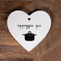 SIMPLE DAY - Sottopentola cuore decoro Appoggia qui