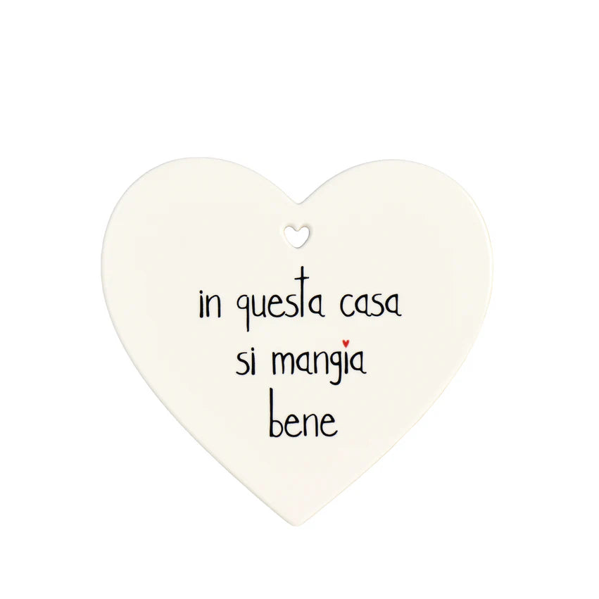SIMPLE DAY - Sottopentola cuore decoro In questa casa si mangia bene