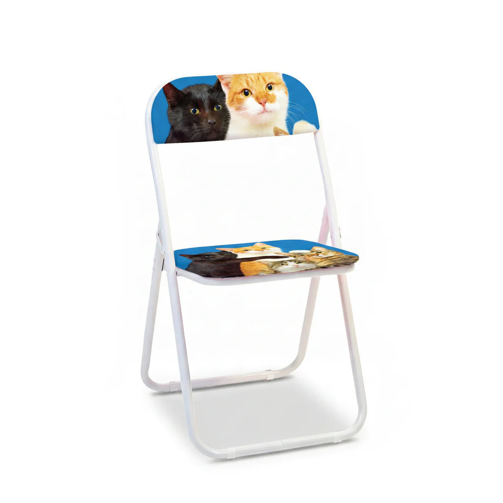 Seletti SEDIA METALLO PIEGHEVOLE "TOILETPAPER HOME" Cm. 43 h. 47/80 - POLYCATS