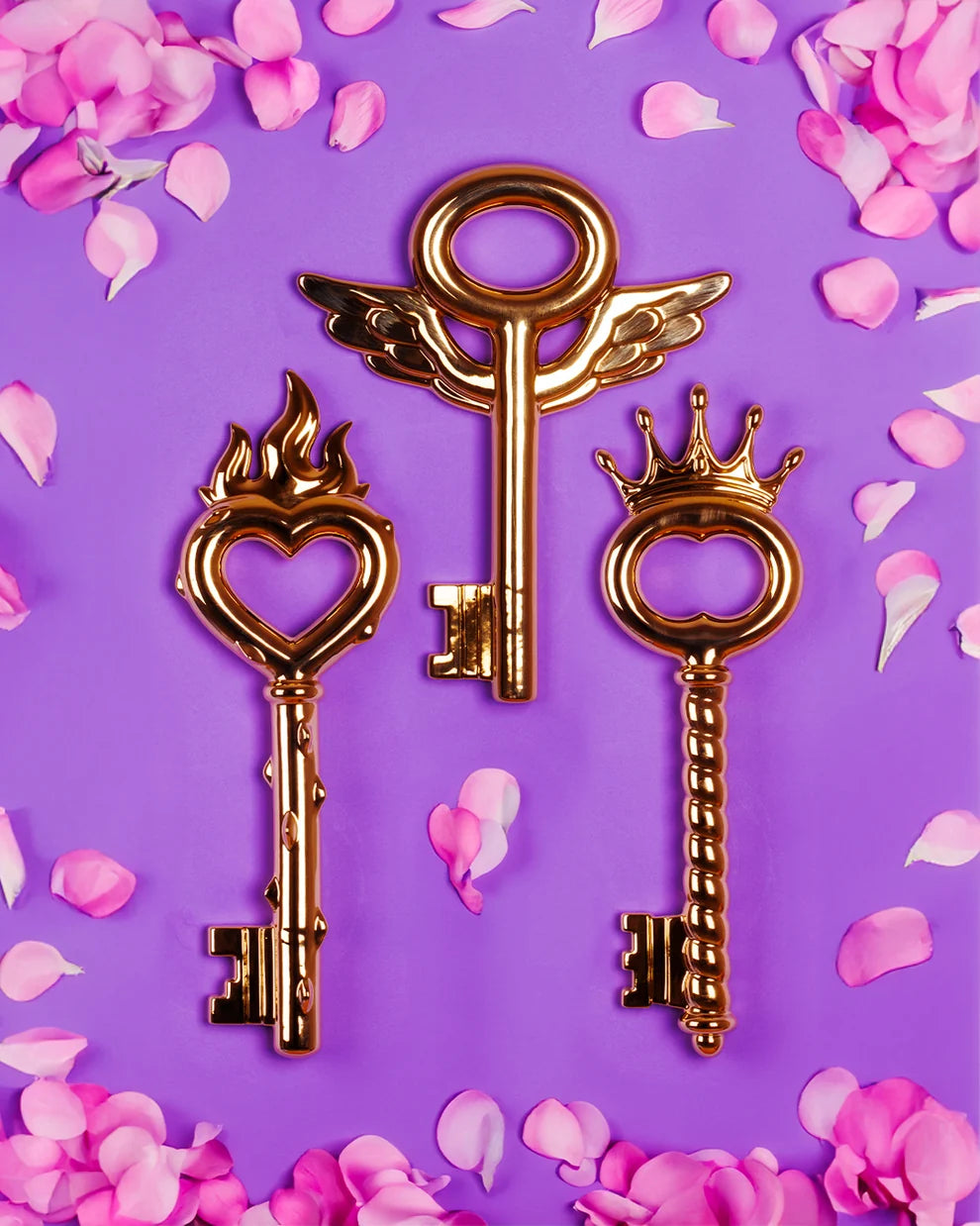 Seletti "Passion Key" Chiave in Porcellana Dorata - cm 17 h.52