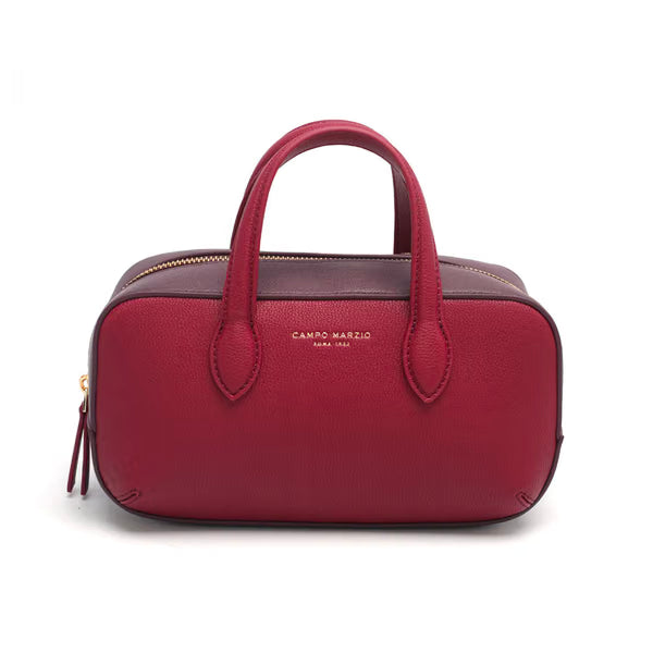 CAMPO MARZIO - Seda Mini Bowling Bag Bordeaux Plum