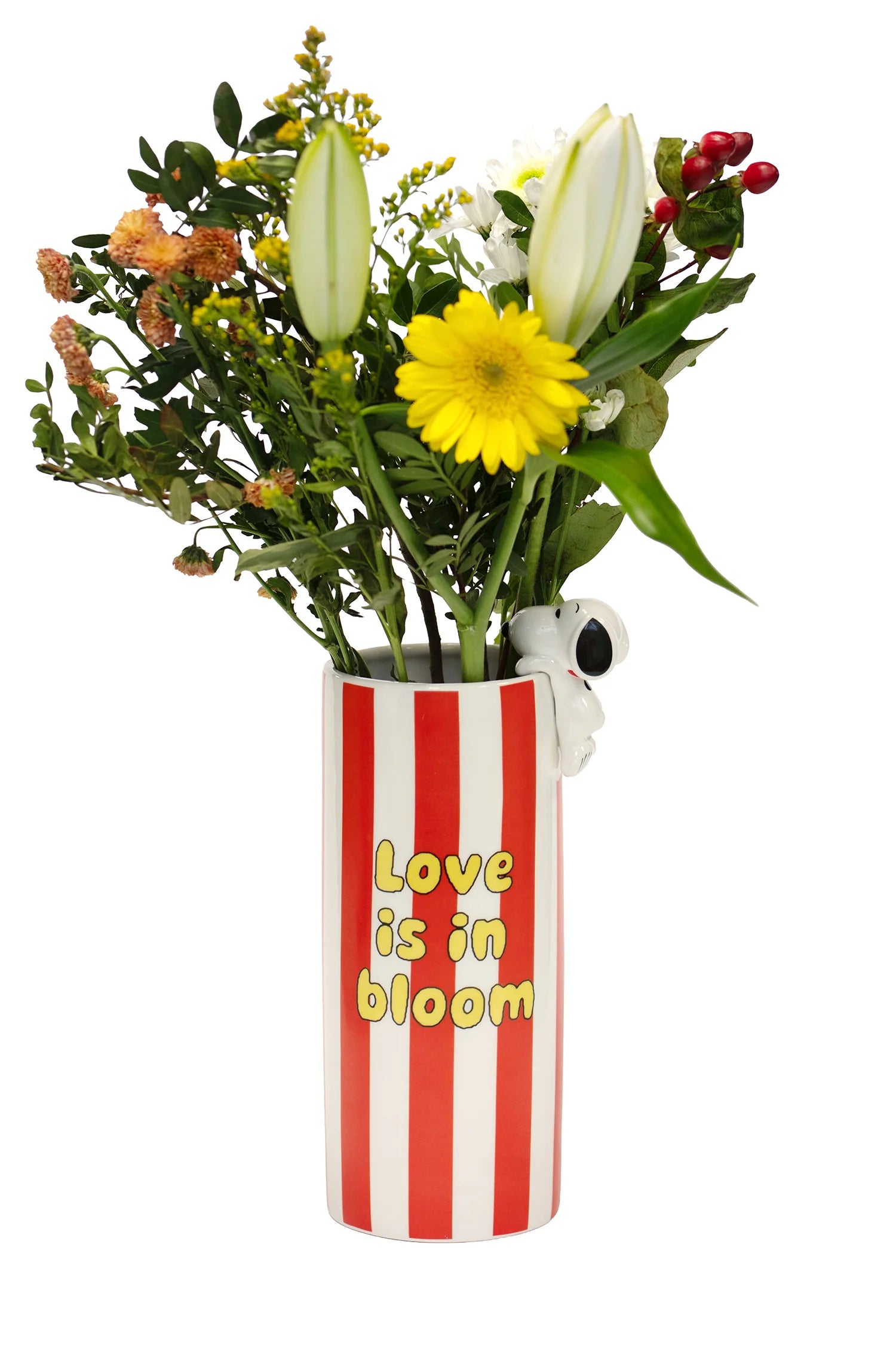 BLOGO VASO SNOOPY LOVE IS IN BLOOM RED