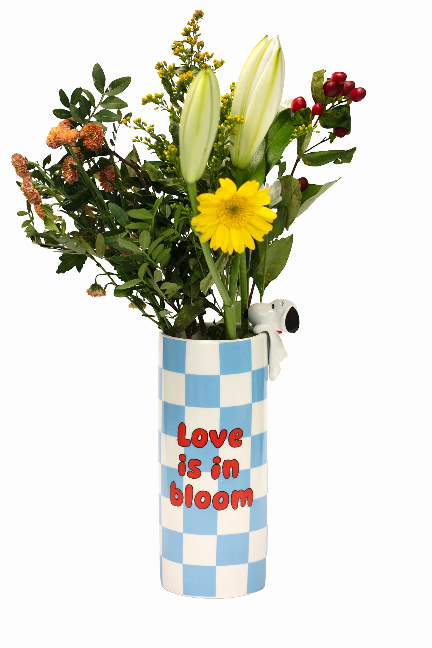 BLOGO VASO SNOOPY LOVE IS IN BLOOM BLU