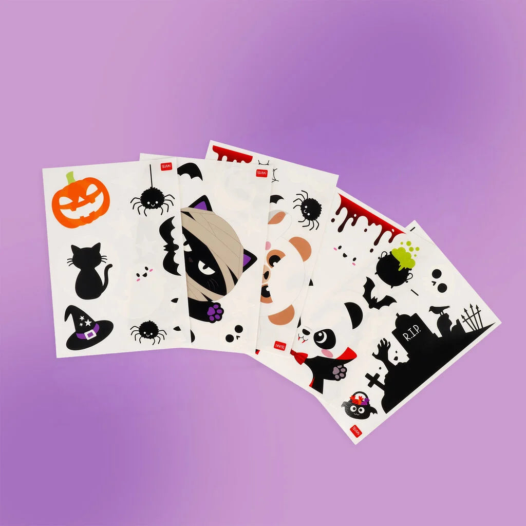 Legami Halloween - Set di 40 Adesivi Elettrostatici Fosforescenti per Finestre - Windo-Wow - Halloween