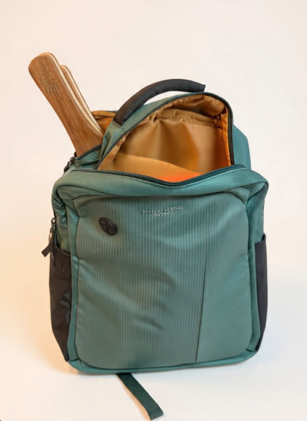 CAMPO MARZIO - Zaino Idrorepellente in Nylon con porta racchetta con Laptop 13" PARIS BACKPACK 13 PETROL GREEN