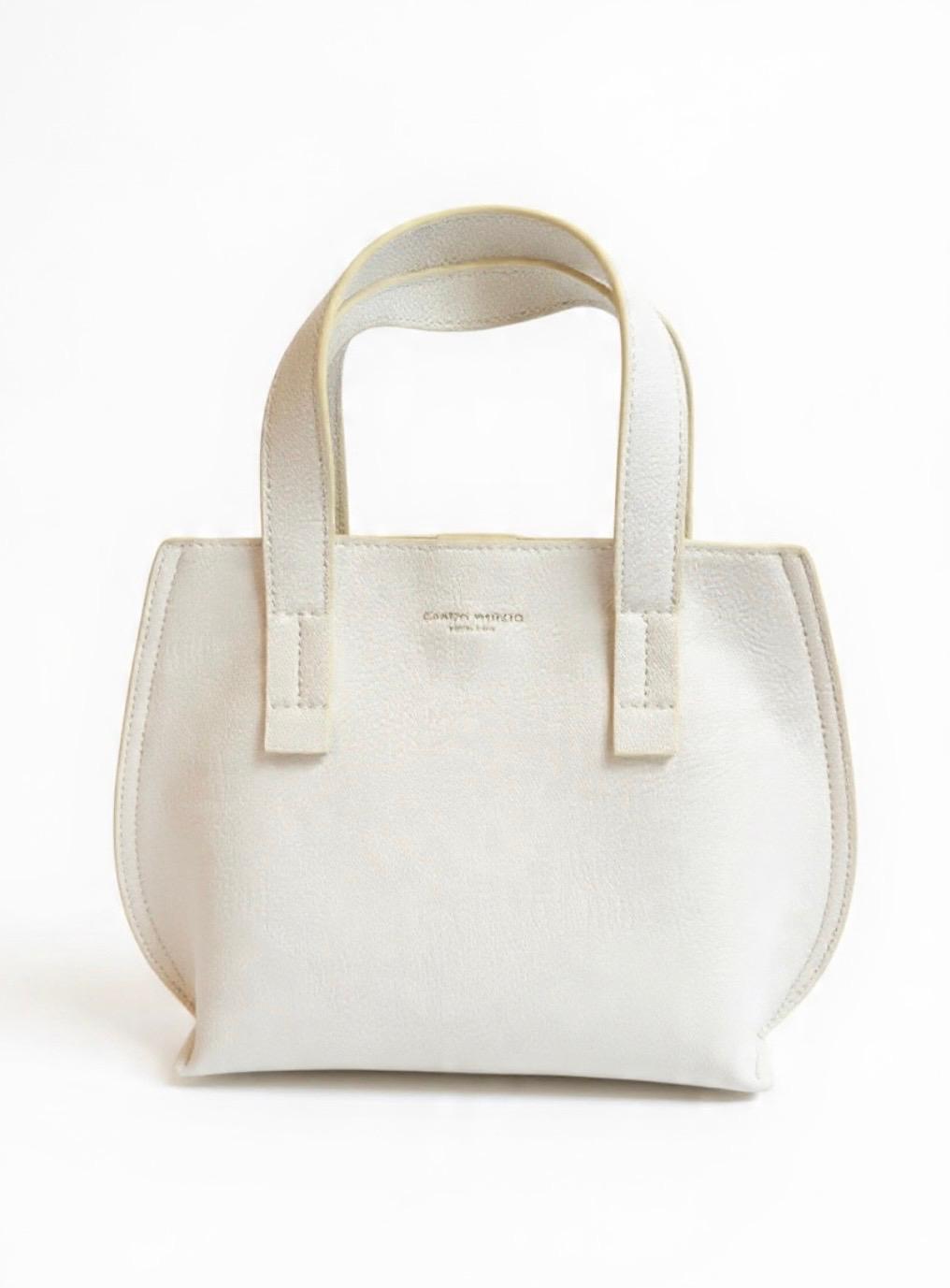 Mini Tote Bag Campo Marzio White/Gold