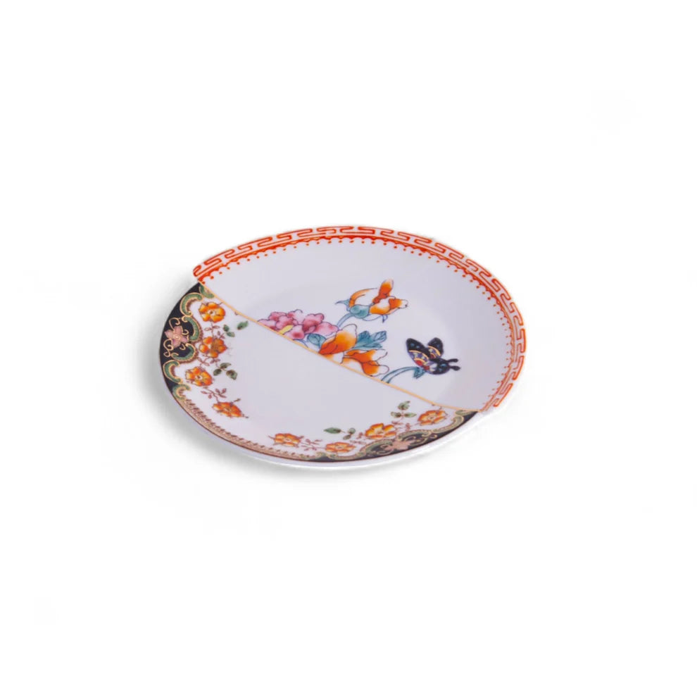 SELETTI PIATTINO PER IL PANE IN PORCELLANA "HYBRID" CM 15 × 14,5 h 1,8 - ZEMRUDE