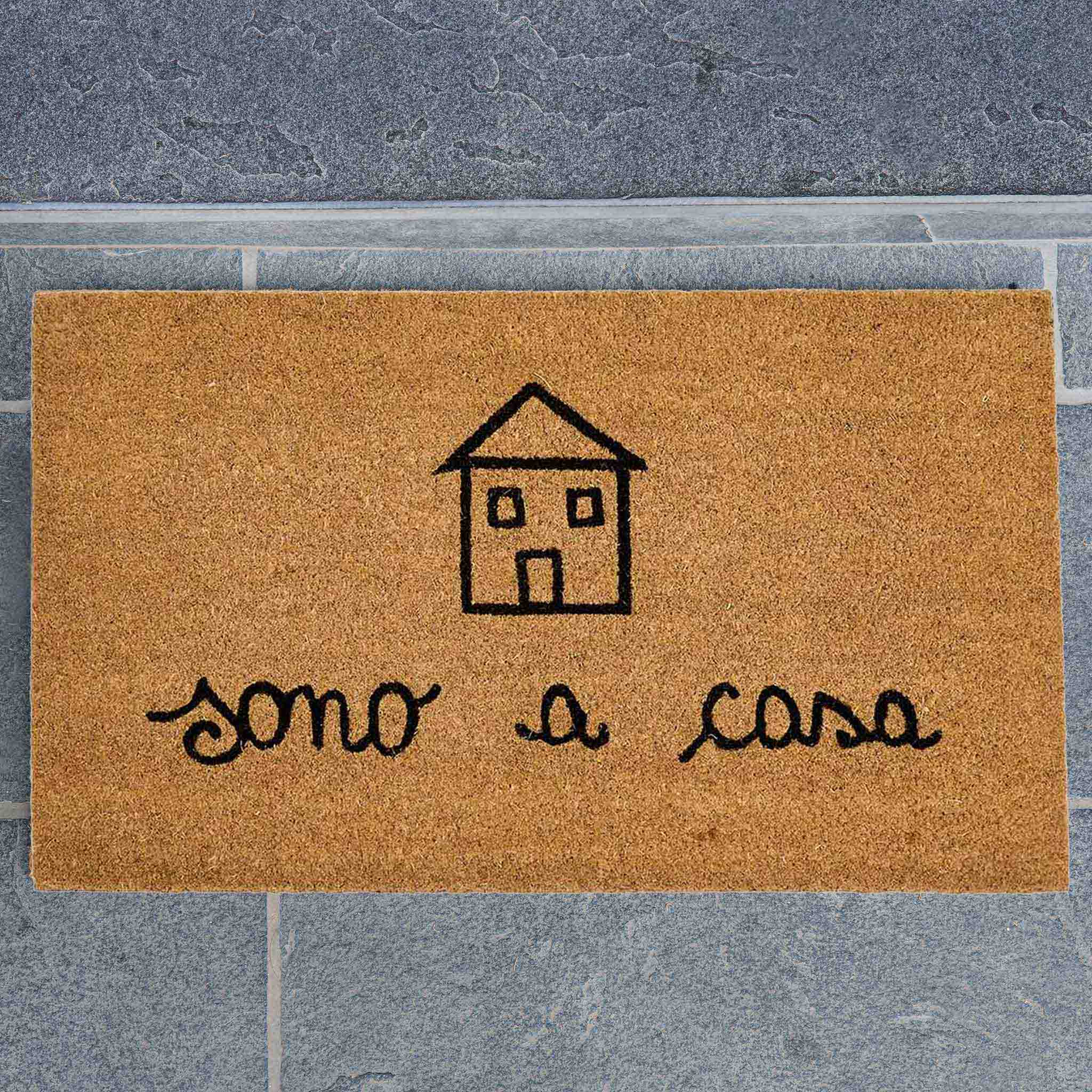SIMPLE DAY - Zerbino – Decoro "Sono a casa" 45 x 75 cm