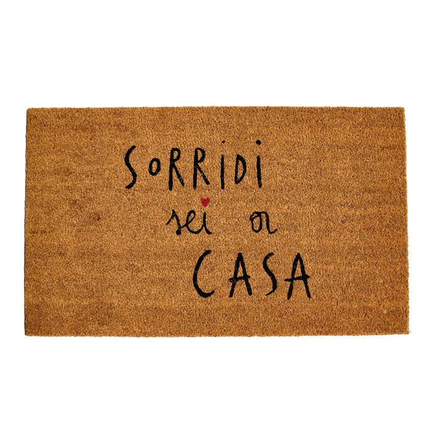 SIMPLE DAY - Zerbino – Decoro "Sorridi sei a casa" 45 x 75 cm