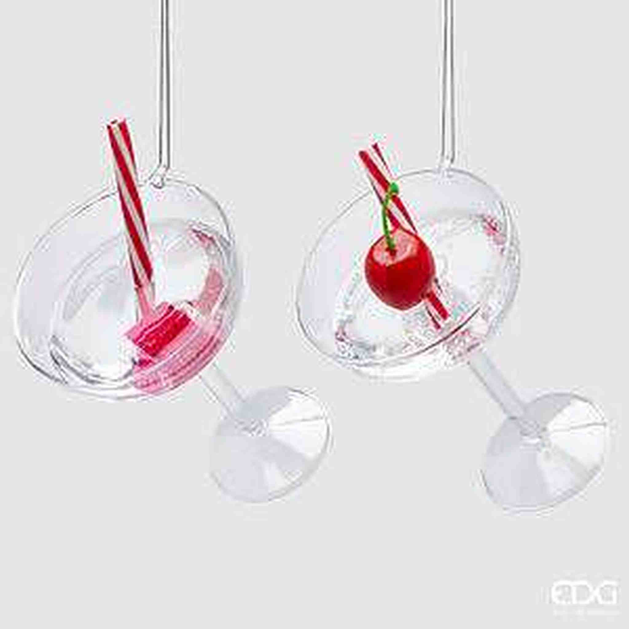 ADDOBBO DRINK CON CANNUCCIA TRAPARENTE H.12 D.8 C4