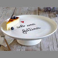 SIMPLE DAY - -Alzata per Dolci in Gres “Voglia di Dolce” con Cuore Rosso – Design Italiano