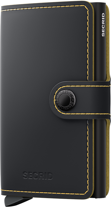 Secrid Miniwallet Matte Black & Ochre