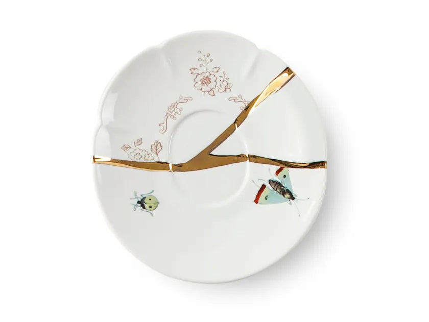 SELETTI - TAZZINA DA CAFFE' CON PIATTINO IN PORCELLANA "KINTSUGI-n'2"