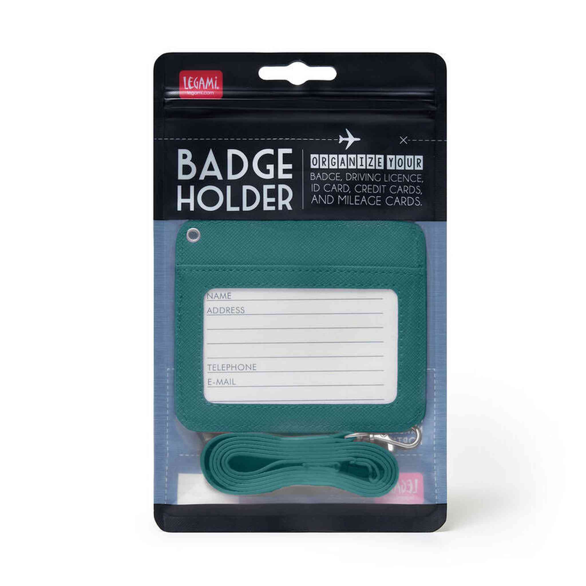 BADGE HOLDER - PORTA BADGE PETROL BLUE