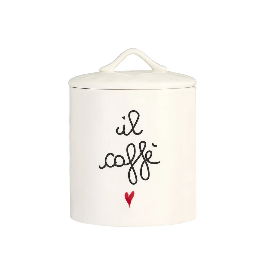 SIMPLE DAY - Barattolo in Gres “Il Caffè” con Chiusura Ermetica – Design Italiano