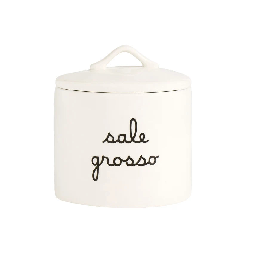 Simple Day Barattolo in Gres con Guarnizione Decoro Sale Grosso D 12 x h 12,9 cm