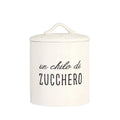 SIMPLE DAY Barattolo in Gres con Guarnizione – Decoro Un chilo di zucchero, Ø12 cm x H17 cm