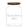 SIMPLE DAY Barattolo in Vetro Borosilicato – Decoro Facciamo colazione insieme, 15x15x22 cm