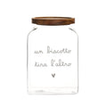 SIMPLE DAY Barattolo in Vetro Borosilicato – Decoro Un biscotto tira l’altro, 15x15x22 cm