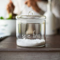 Simple Day Barattolo in Vetro Borosilicato Decoro Sale Fino D 12 x h 13 cm
