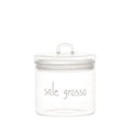 SIMPLE DAY Barattolo in Vetro Borosilicato – Decoro Sale grosso, Ø12 cm x H13 cm