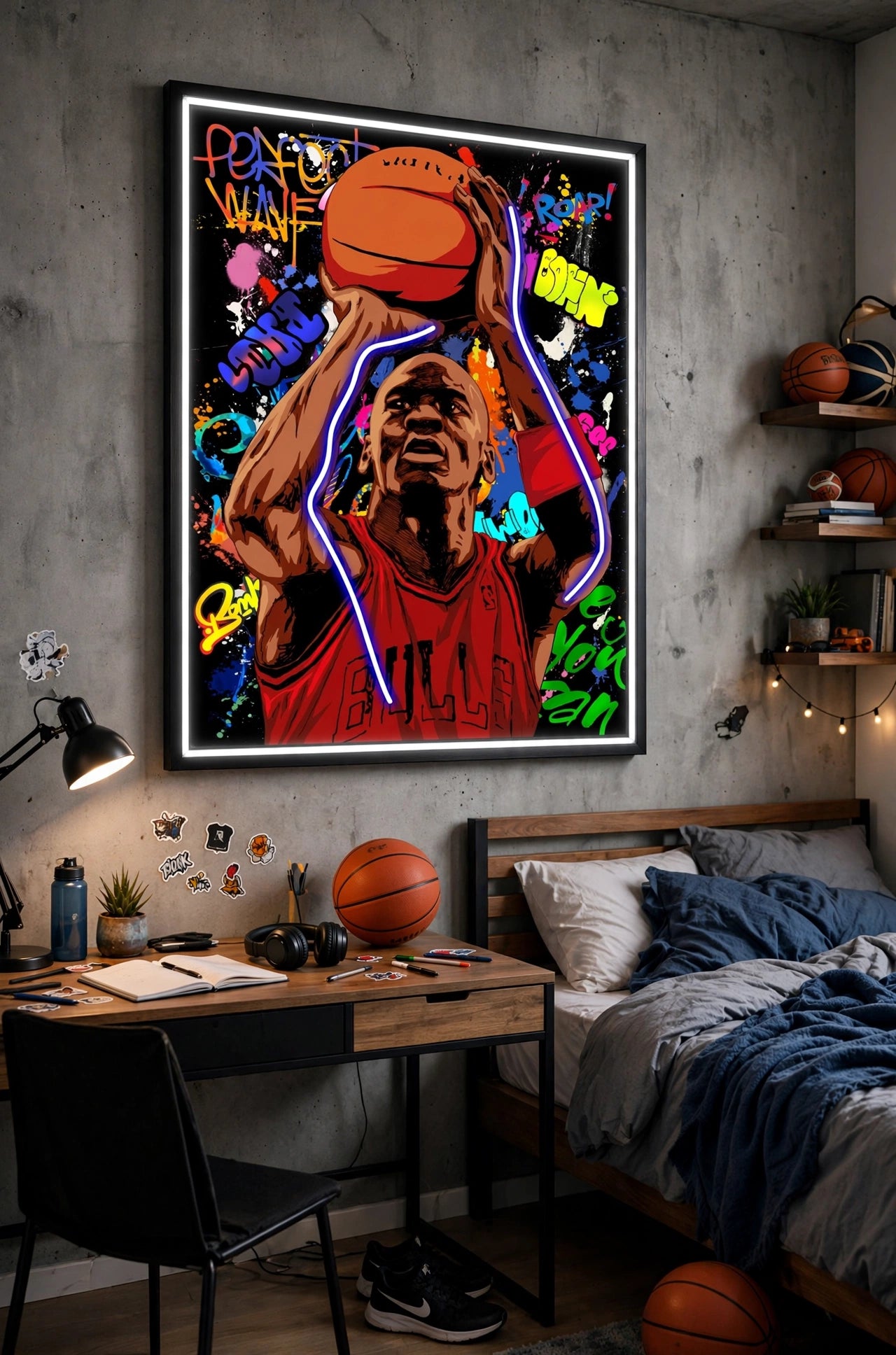 Palais Royal Quadro LED Basket Player 60x90 cm