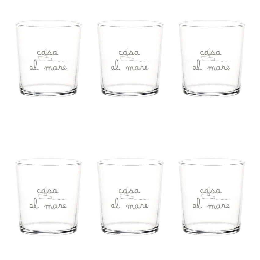 Simple Day Set 6 Bicchieri Casa al Mare 35,5 cl