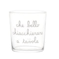 SIMPLE DAY - Set 6 Bicchieri Acqua – Decoro "Che bello chiacchierare a tavola" 35,5 cl